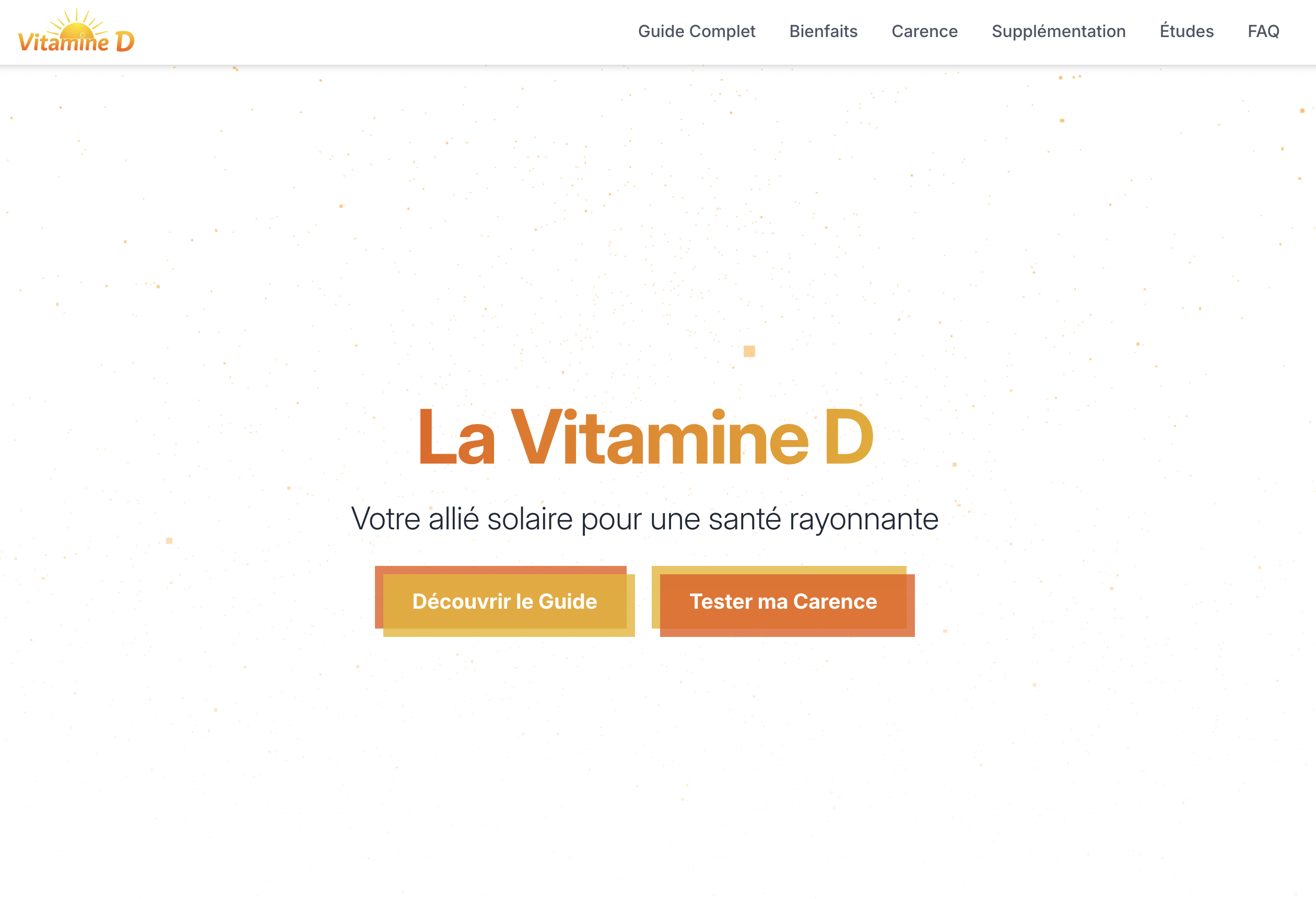 Site web Vitamine-D.fr - Guide complet sur la vitamine D